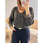 pull femme imprimé léopard Marlon