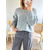 pull gris doux uni femme Paco