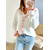 gilet femme Briac blanc et rose