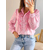 chemise femme Noelie rose brodée
