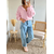 jean pour femme bleu coupe ballon Ruben
