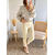 jean beige Harvey femme mom fit