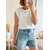 top femme Mary en coton blanc