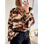 blouse femme Salomé choco et beige