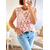 top femme en crochet rose Rosa