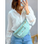 sac banane vichy vert d'eau