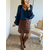 jupe femme suédine Laly choco