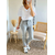 jean Basile gris mom fit