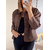 veste femme marron effet daim Noa