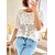 top femme Clem en crochet blanc