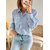 chemise femme bleue rayée Roma