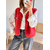 gilet Kally rouge mouton femme