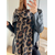 écharpe femme léopard taupe