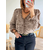 blouse à carreaux marron choco Ilona
