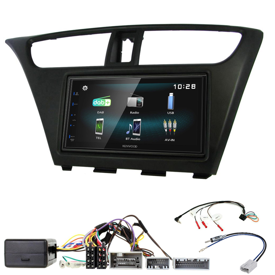 Kit d\'intégration Honda Civic de 2012 à 2016 + Autoradio multimédia à écran tactile