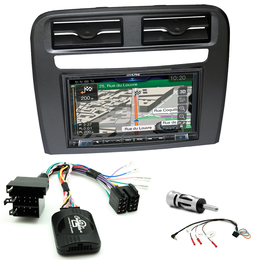 Changer Autoradio Fiat Grande Punto GPS Android…Tactile 2 Din Poste  Compatible 2006 2007 2008 2009 