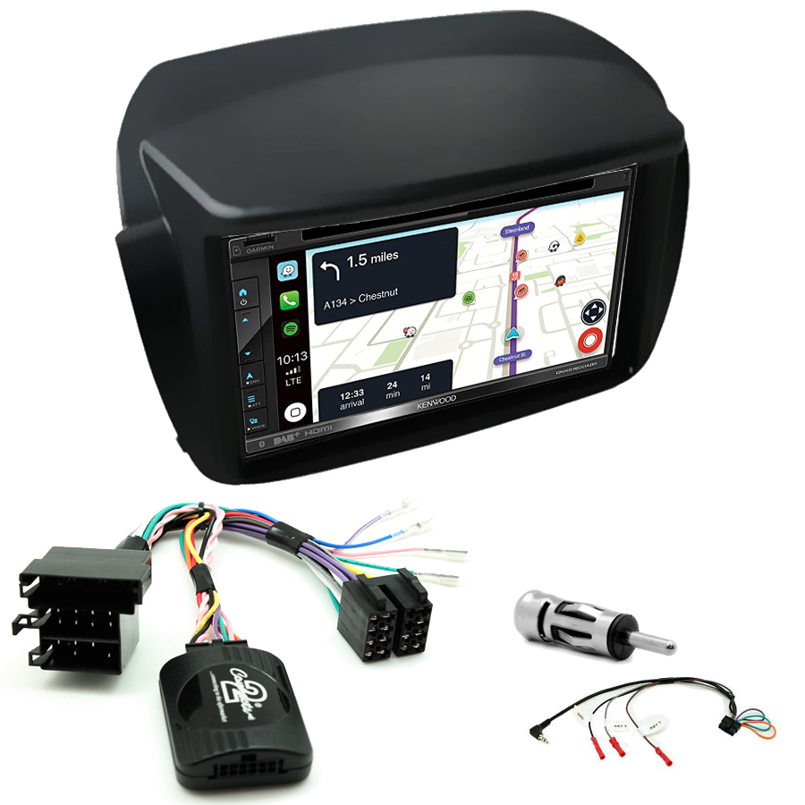 Kit d\'intégration Fiat Doblo de 2010 à 2015 + Autoradio tactile Navigation GPS