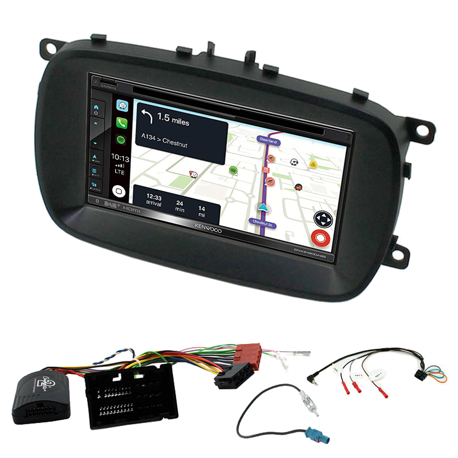 Kit d\'intégration Fiat 500X de 2015 à 2022 + Autoradio tactile Navigation GPS