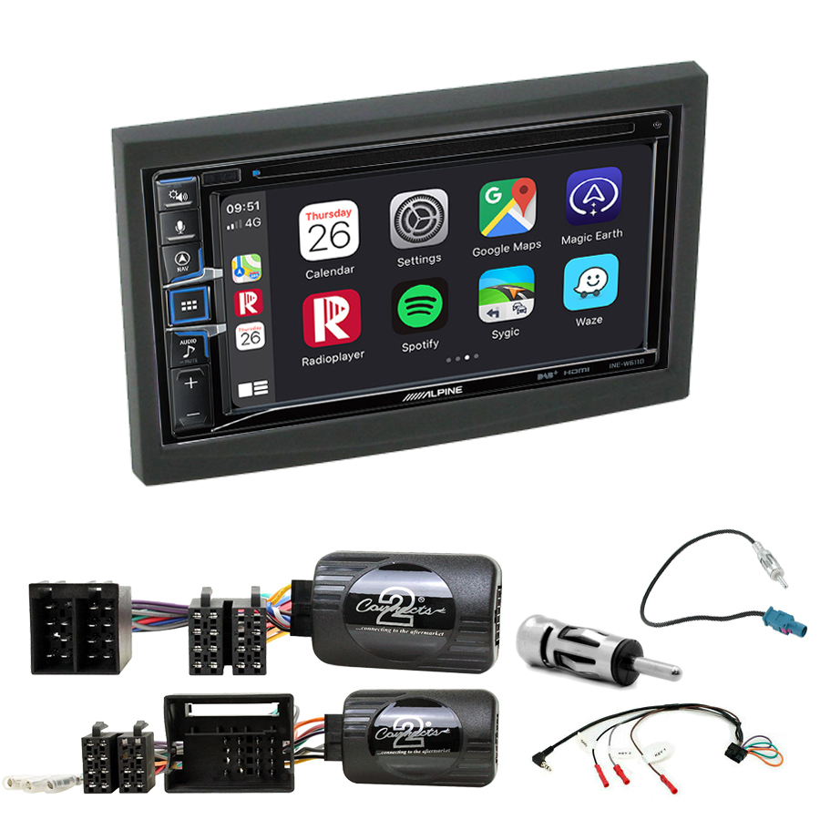 KIT Autoradio Navigation GPS et Carplay Peugeot 207 307 3008 5008 