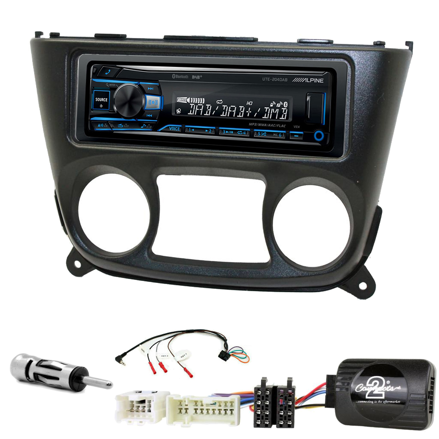 Kit d'intégration Nissan Almera de 03/2000 à 11/2006 + Poste 1DIN  USB/Bluetooth