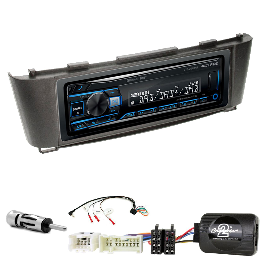 Kit d'intégration Nissan Almera Tino de 2001 à 2004 + Poste 1DIN  USB/Bluetooth