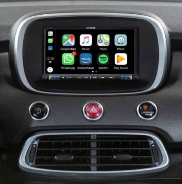 Alpine Style pour Fiat 500X - Waze, Apple Carplay et Android Auto - iLX-702D, INE-W720D avec KIT-7FI-500X