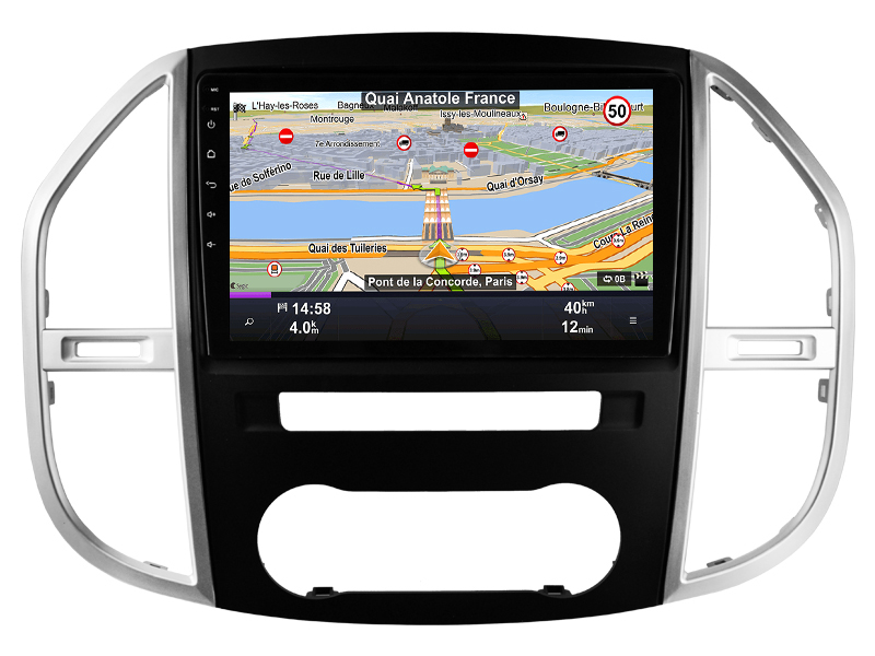 Ecran tactile Android + Apple Carplay Mercedes Vito