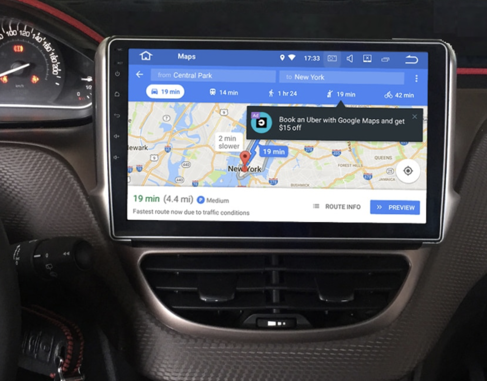 Autoradio GPS tactile Bluetooth Android & Apple Carplay Peugeot 208 et  Peugeot 2008 de 2012 à 2019 + caméra de recul
