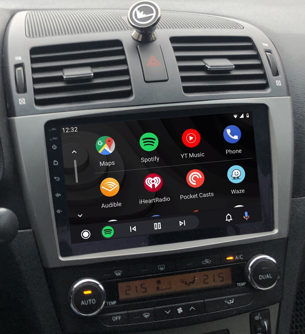 Ecran tactile QLED Android 12.0 et Apple Carplay sans fil Toyota Avensis de 2009 à 2013
