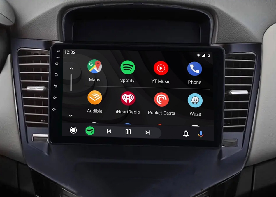 Ecran tactile QLED Android 13.0 + Apple Carplay sans fil Chevrolet Cruze de 2009 à 2012