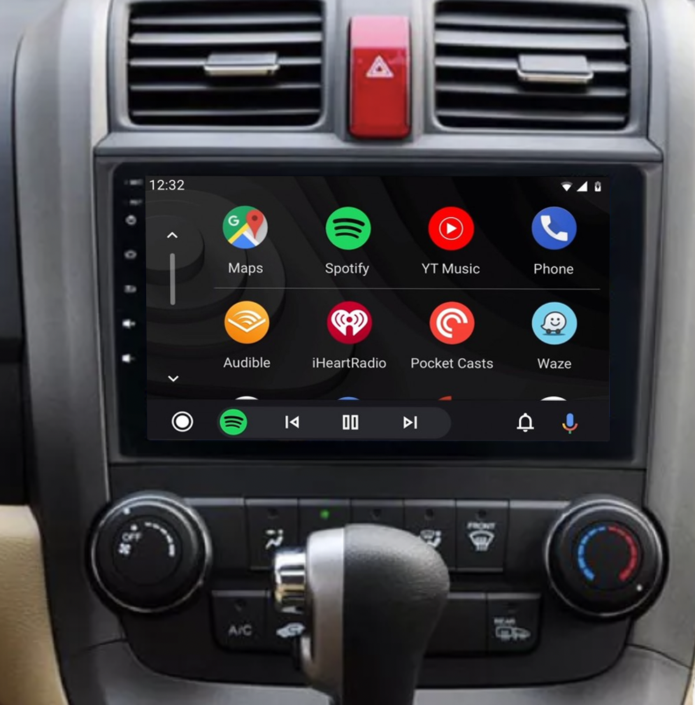 Ecran tactile QLED Android 12.0 + Apple Carplay sans fil Honda CR-V de 2006 à 10/2012