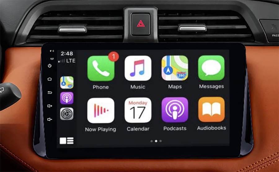Tablette tactile Android 14.0 + Apple Carplay Nissan Micra depuis 2017