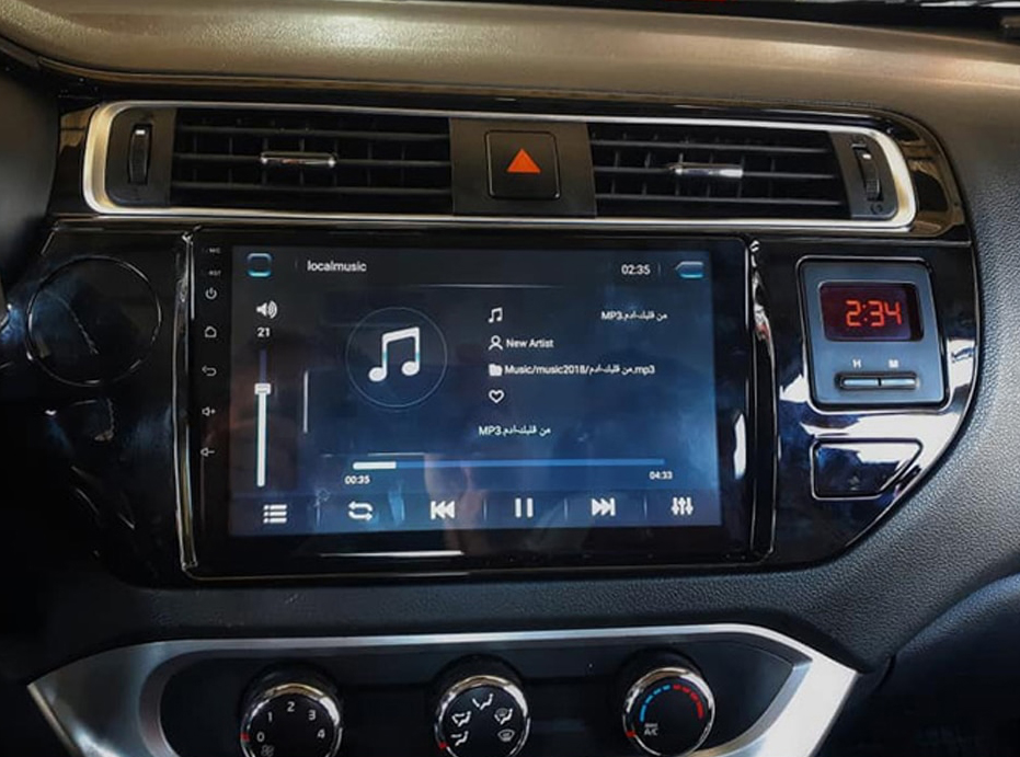 Tablette tactile Android 13.0 + Apple Carplay Kia Rio de 2015 à 2017
