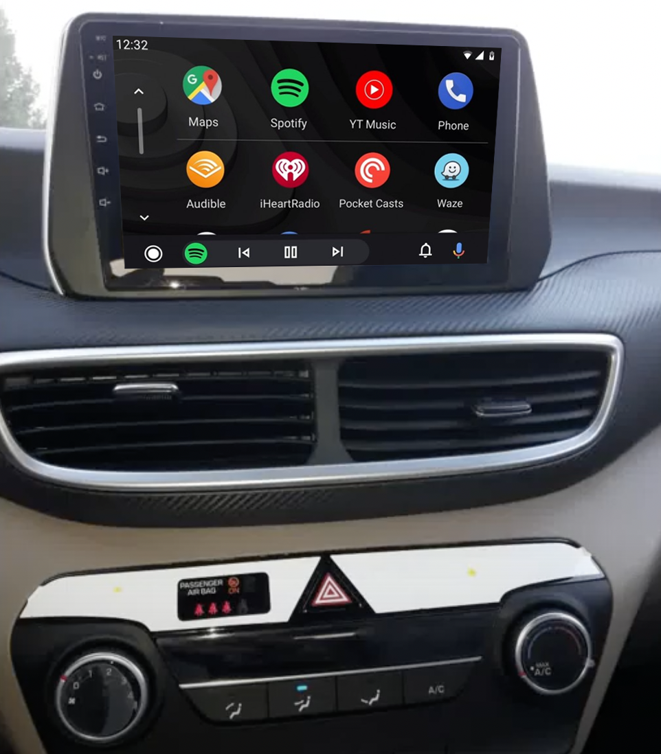 Ecran tactile QLED Android 13.0 + Apple Carplay sans fil Hyundai Tucson de 2018 à 2021