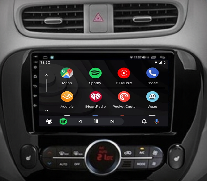 écran tactile QLED Android et Apple Carplay sans fil Kia Soul de 2014 à 2018