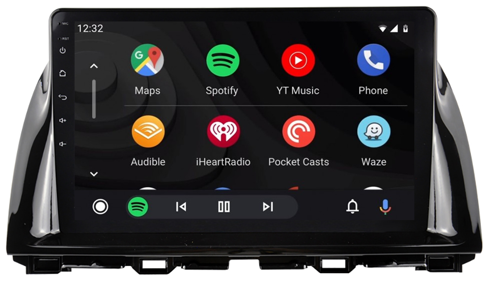 Ecran tactile QLED Android 12.0 + Apple Carplay sans fil Mazda 6 de 2012 à 2017