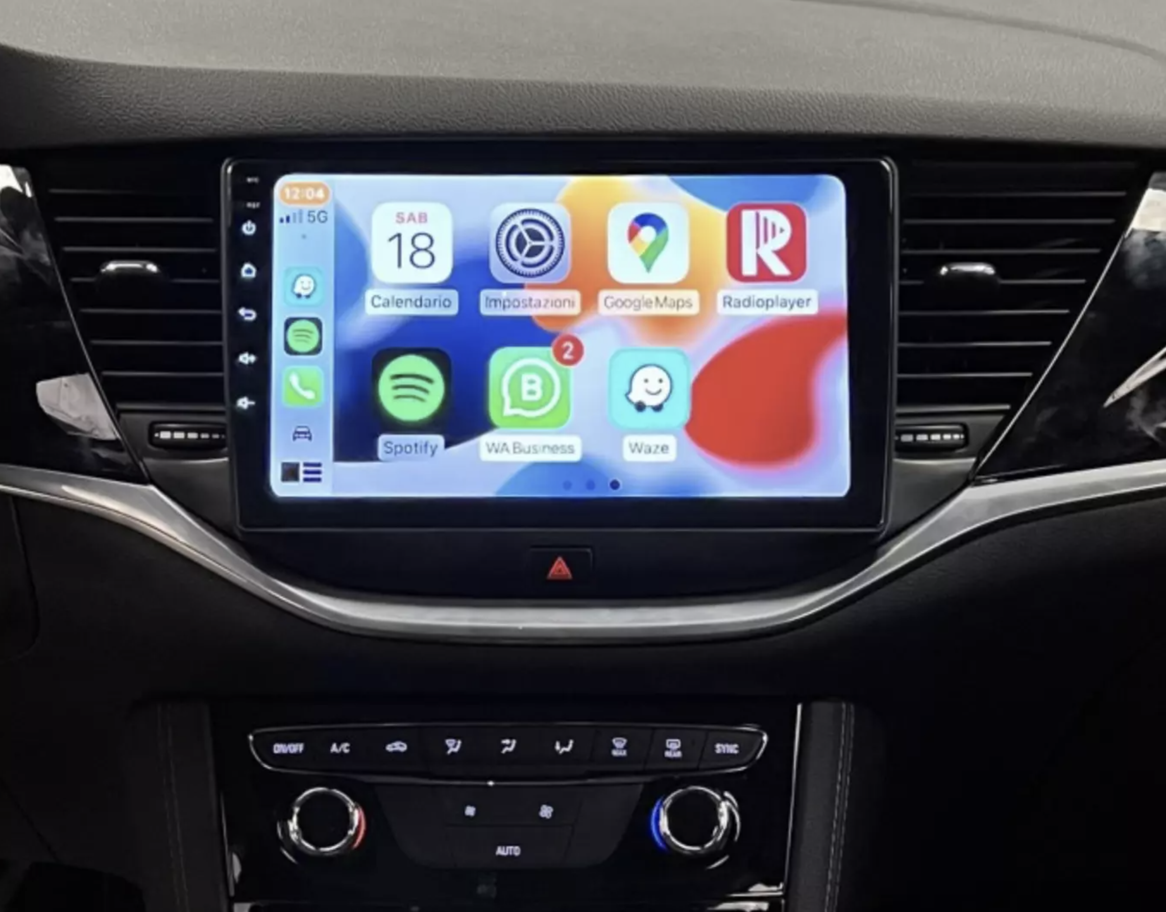 Ecran tactile QLED Android 13.0 + Apple Carplay sans fil Opel Astra de 2015 à 2019