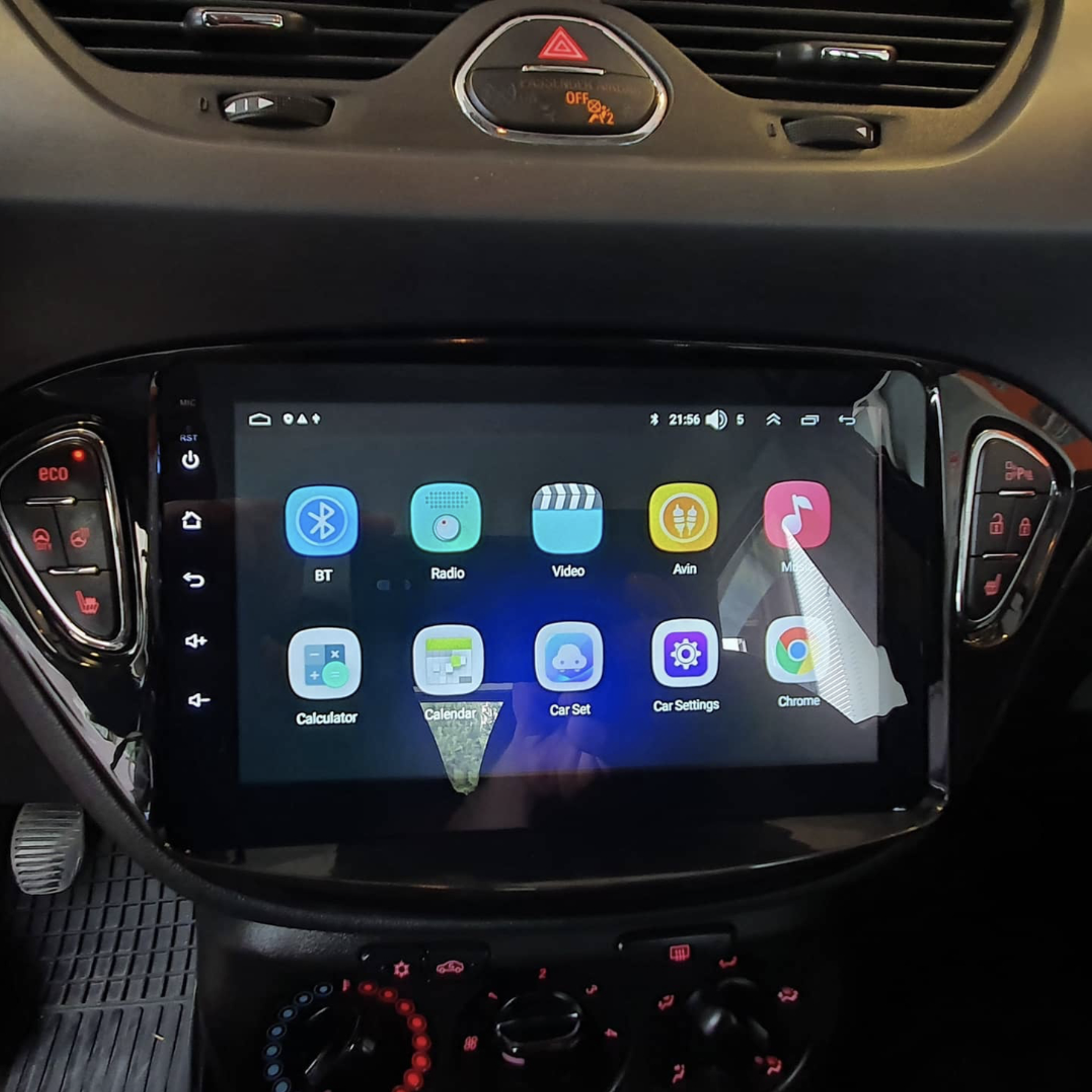 Ecran tactile QLED Android 12.0 + Apple Carplay sans fil Opel Corsa et Adam de 2013 à 2019
