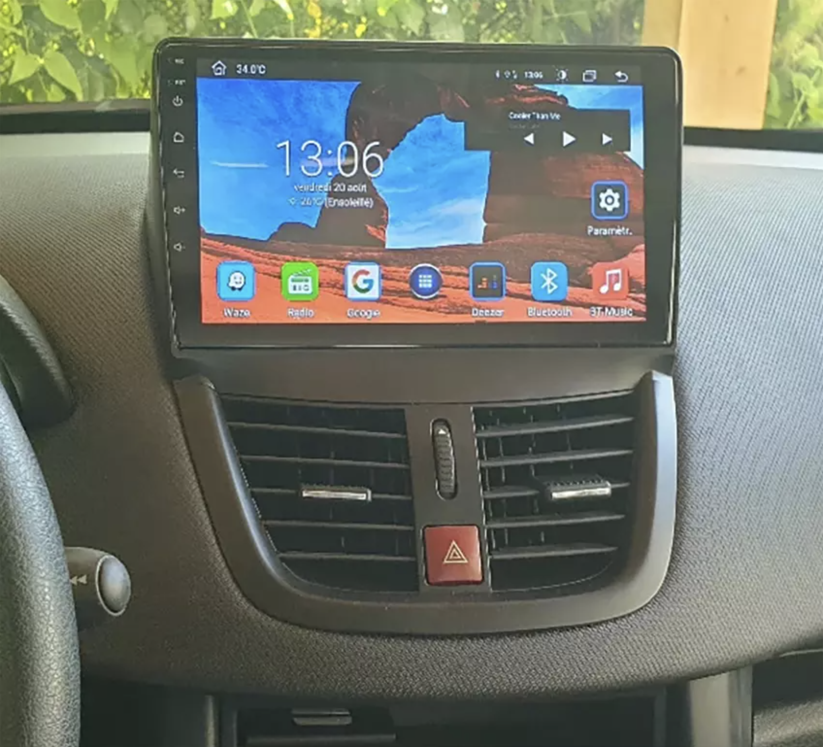 Autoradio tactile GPS Android 13.0 Apple CarPlay USB Peugeot 207