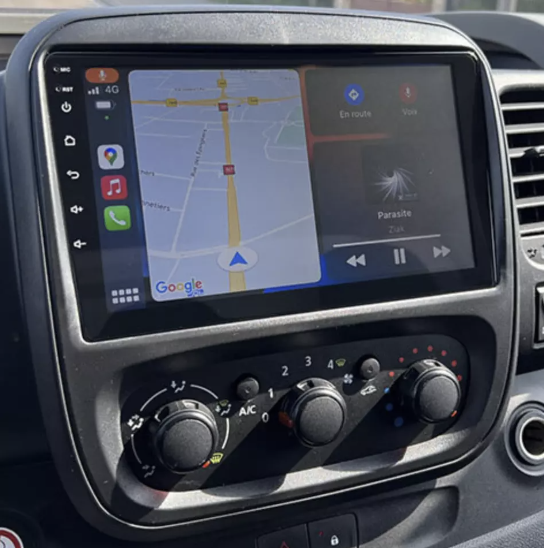 Ecran tactile QLED Android 13.0 + Apple Carplay sans fil Opel Vivaro de 2014 à 2019