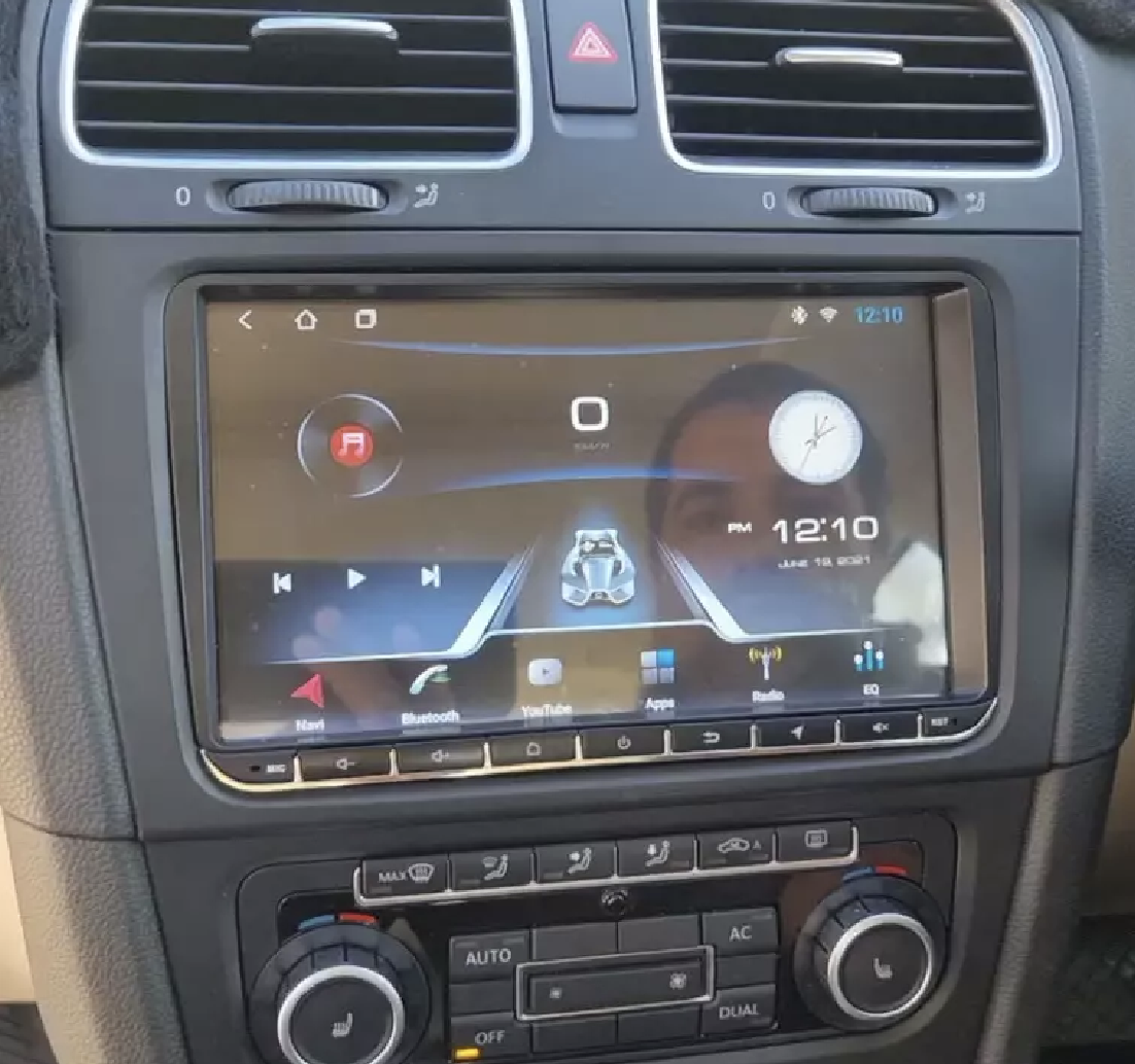 Ecran tactile Android 12.0 + Apple Carplay sans fil Volkswagen Amarok Coccinelle Sharan Transporter Polo Caddy Eos Golf Scirocco Passat Tiguan et Touran