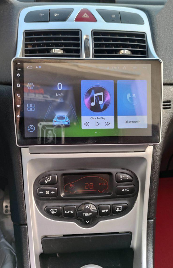 Ecran tactile QLED GPS Android 13.0 + Apple Carplay Peugeot 307 de 2001 à 2008