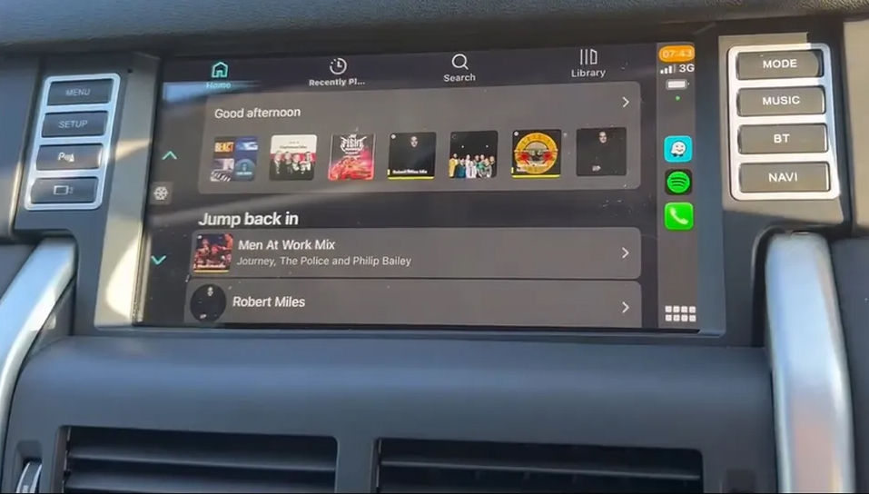 Ecran tactile 25 cm Android Auto et Apple Carplay Bluetooth Land Rover Discovery Sport de 2015 à 2019