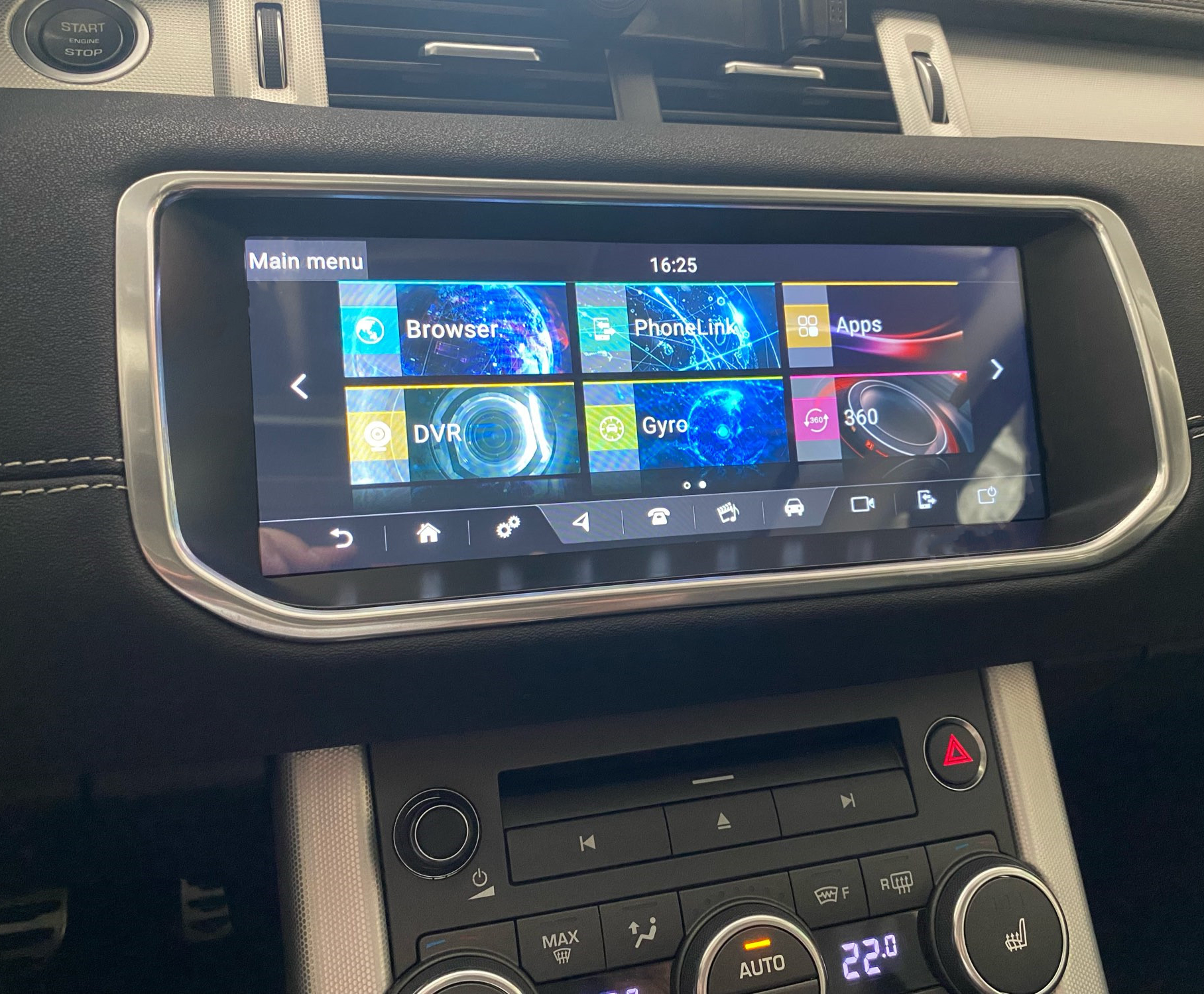 Autoradio tactile GPS Android 13.0 et Apple Carplay Range Rover Evoque de 2011 à 2018