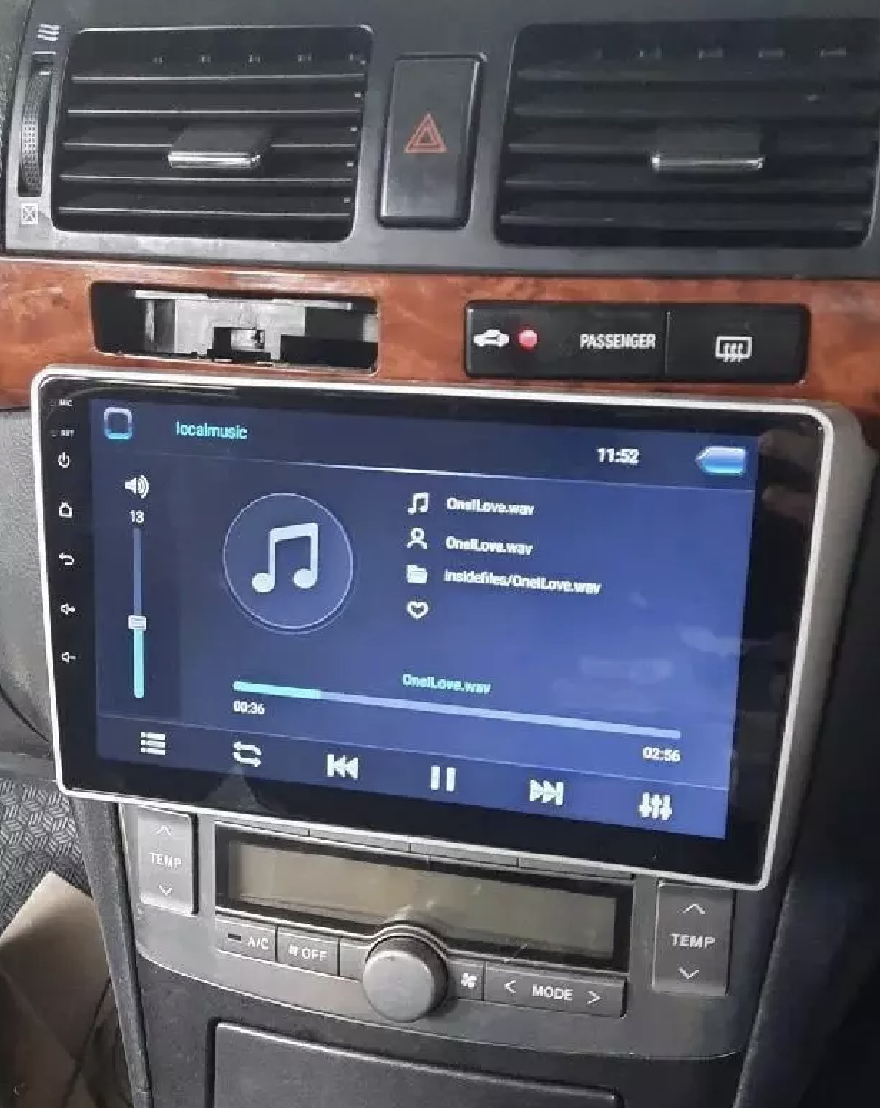 Ecran tactile QLED Android 13.0 et Apple Carplay sans fil Toyota Avensis de 02/2003 à 2009