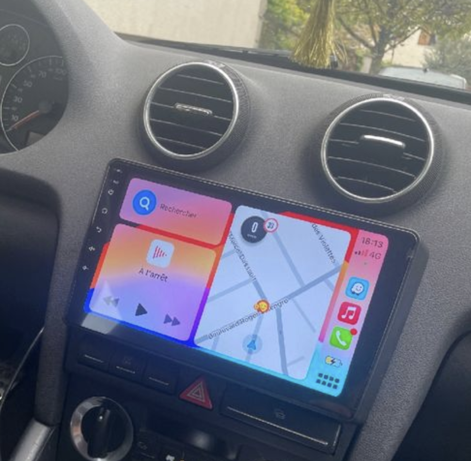 Autoradio CarPlay Android Auto Audi A3 2003-2012 - Écran QLED GPS