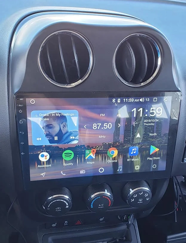 Autoradio CarPlay Android Auto Jeep Compass et Patriot - Écran QLED GPS