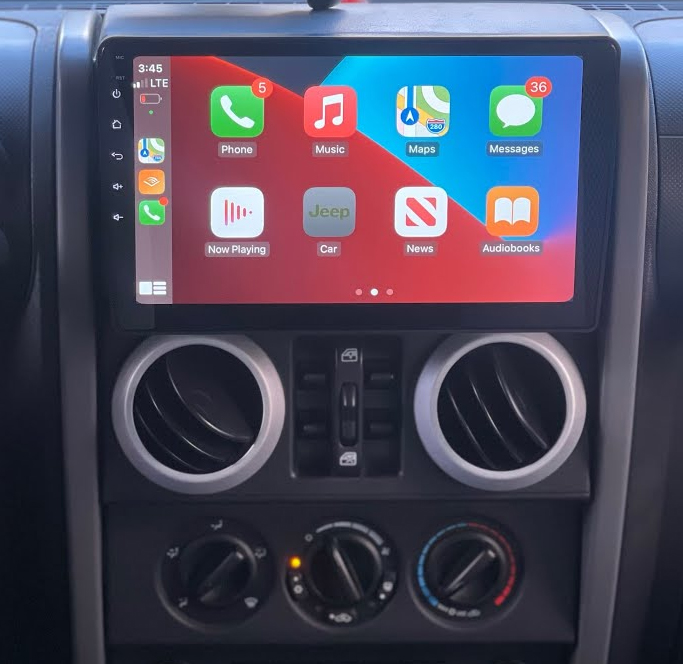 Autoradio CarPlay Android Auto Jeep Wrangler 2008-2010 - Écran QLED GPS