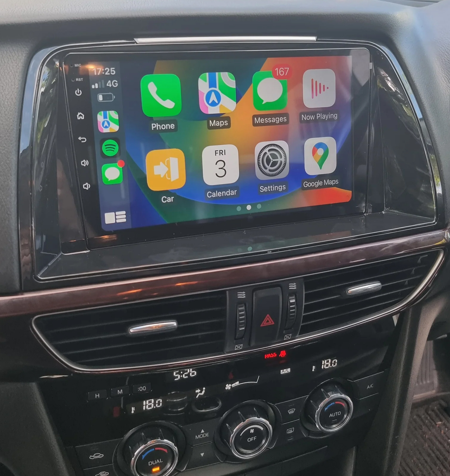 Autoradio CarPlay Android Auto Mazda 6 2013-2017 - Écran QLED GPS