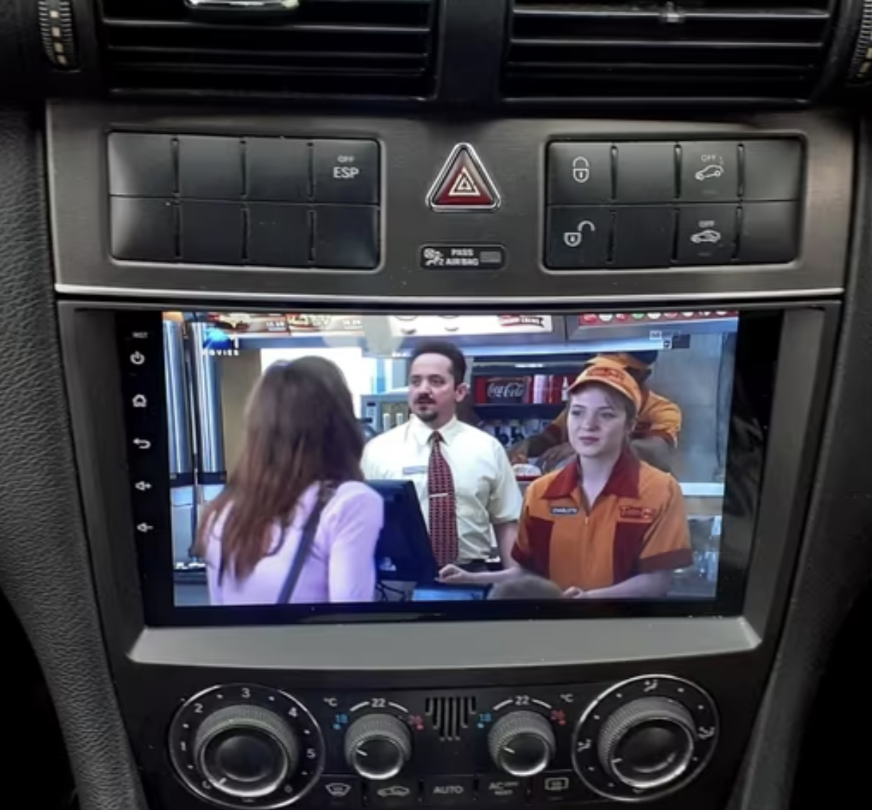Autoradio CarPlay Android Auto Mercedes Classe C W203, CLC et CLK 2005-2009 - Écran QLED GPS